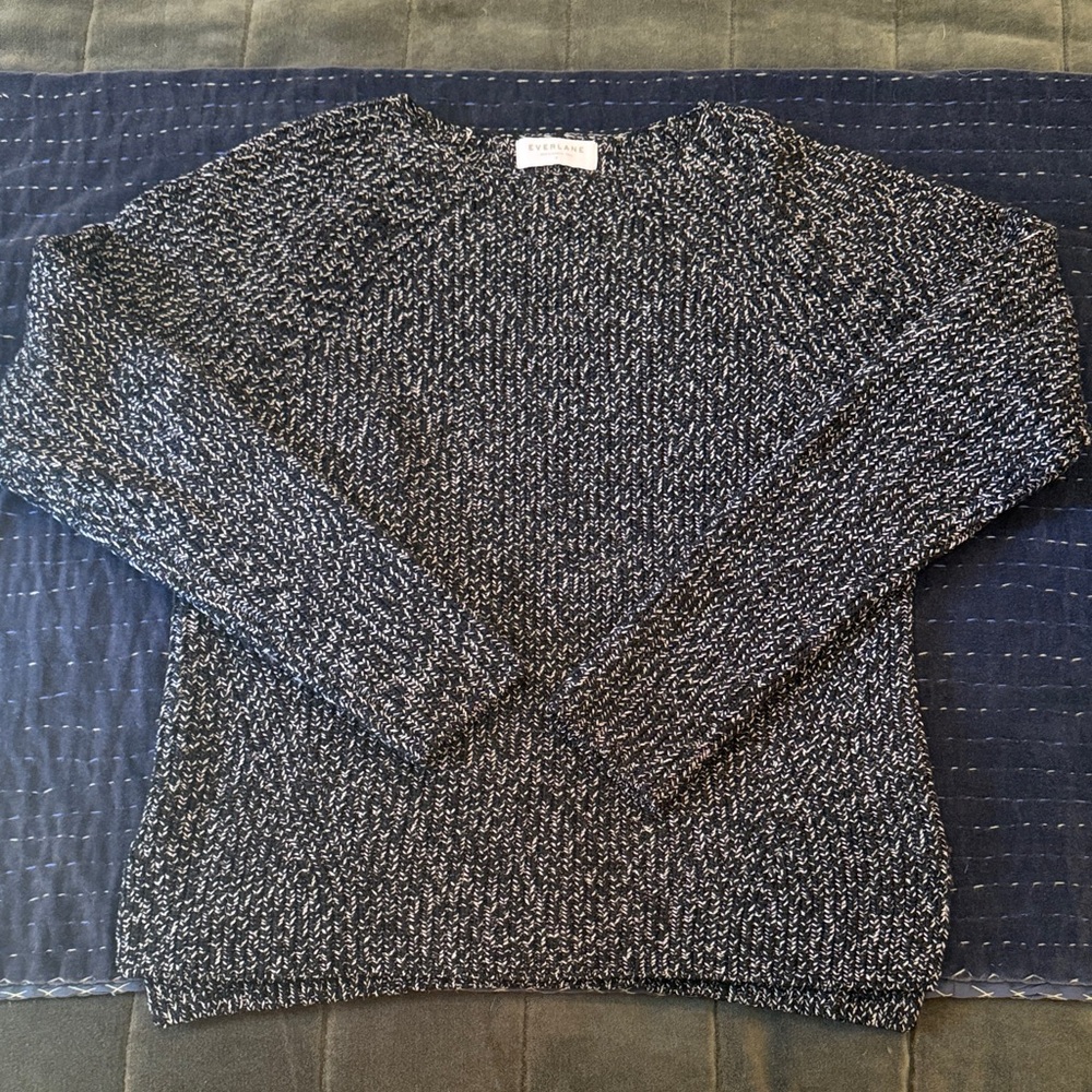 EVERLANE Wool Cable Knit Crew Neck Sweater